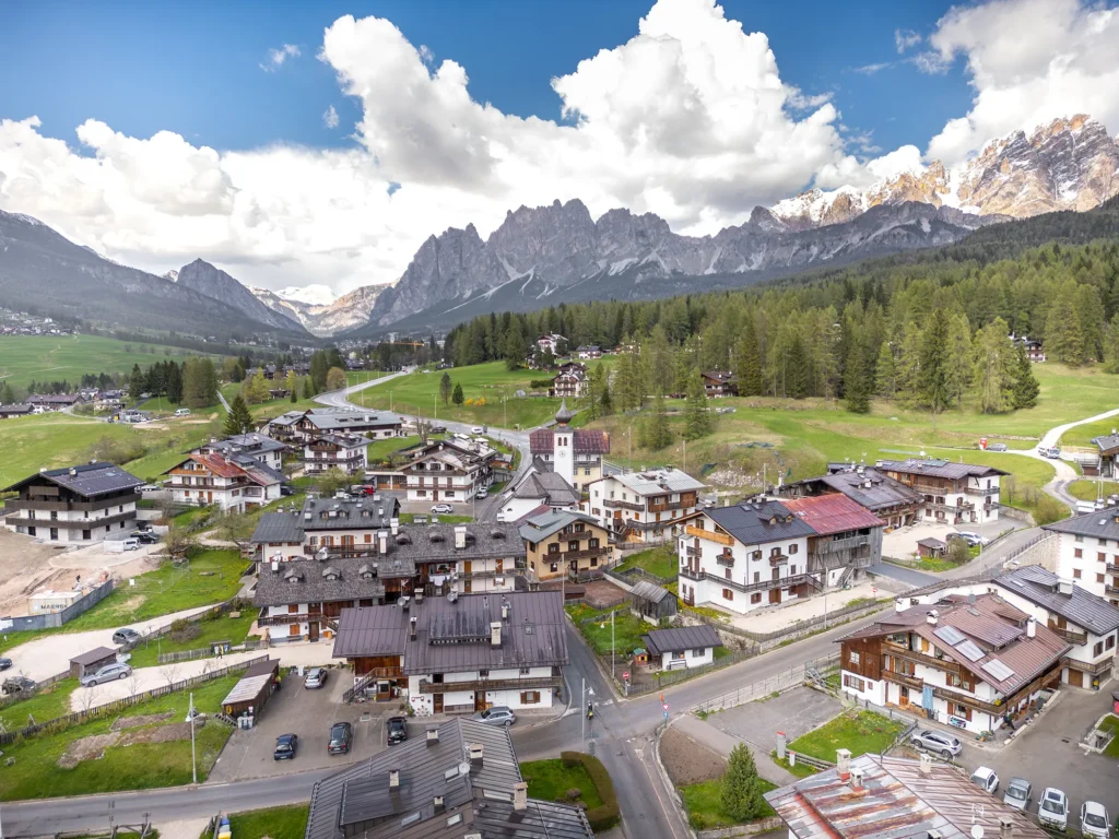 Scorcio dall’alto dell’appartamento Zuel ripreso con drone